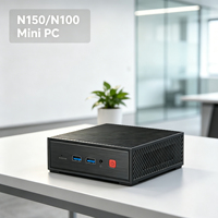 Mini PC N100 N150, DDR4 hasta 16GB, M.2 SATA SSD, Doble HD2.0 4K 60Hz, 4*USB3.2, RJ45 LAN, TPM2.0, WiFi6, BT4.2, Computadora Compacta, Win11pro