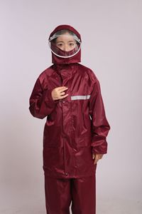 Grandpa Ra Universal Adult Full-Body Raincoat &amp; Rain Pants Set Reflective Rainproof Double-Layer 23 Silk <strong>PVC</strong> Model 048 - Product Image 6