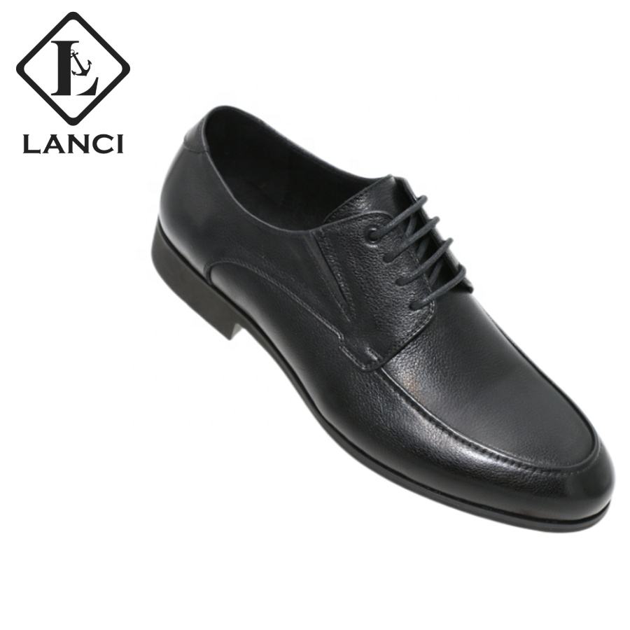 LANCI Men Shoes Supplier Pure Leather Luxury Designer Mens Formal Leather  Wedding Business Dress Shoes