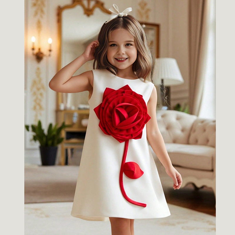Wedding Red Dress With Little White Flowers Wedding Alternative
