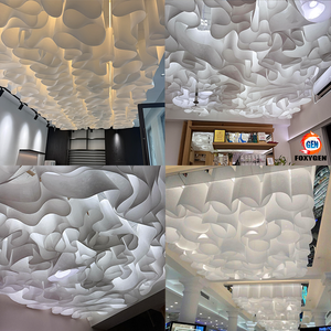 <span class=keywords><strong>Film</strong></span> de plafond en fibre de verre texturé français A1 ignifuge de qualité supérieure pour la conception intérieure des centres commerciaux - Product Image 4