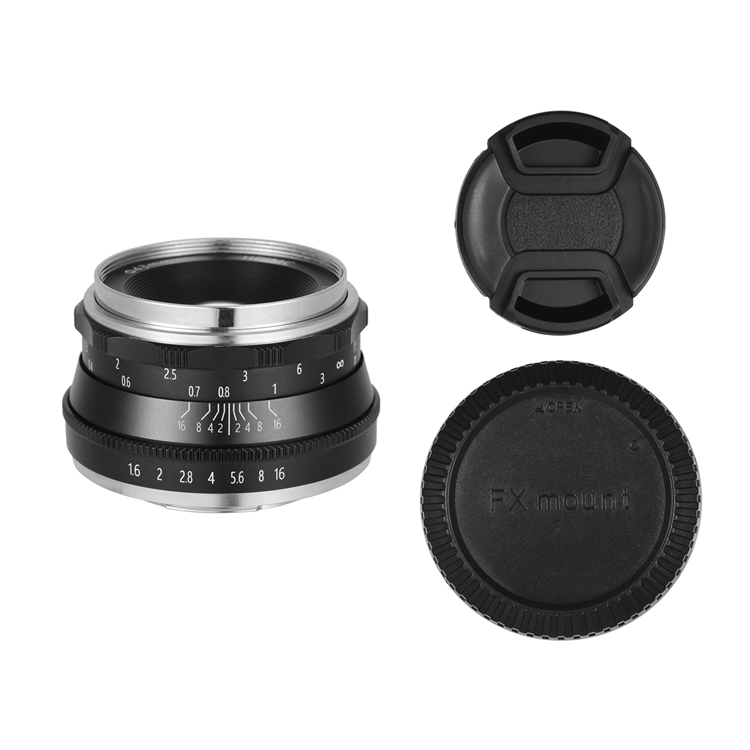 Andoer 35mm F1.6 Manual Focus Lens Large Aperture Compatible with Fujifilm Fuji Cameras