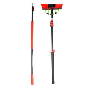 Telescopic Water Fed <b>Brush</b> for Solar Panel Cleaning Waterproof Nylon Bristle PP Plastic <b>Long</b> <b>Handle</b> - Product Image 5