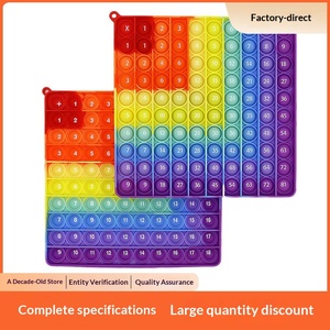 Tavola di Moltiplicazione Digitale 12X12 ad Angolo Retto Arcobaleno Giocattolo Educativo in Silicone con Funzione Press-and-Play - Product Image 5