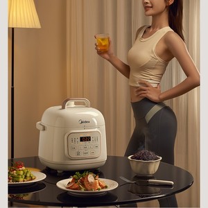 Mini olla a presión eléctrica Midea de 3,1 L con temporizador inteligente, olla arrocera multifuncional para 1-3 personas - Product Image 1