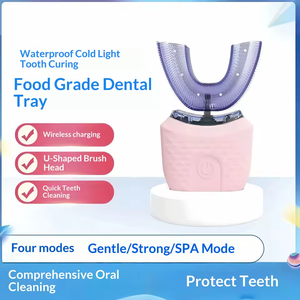 Tête de brosse à dents électrique pour enfants en forme de U à 360 degrés, poils souples, brosse sonique de remplacement pour les soins bucco-dentaires des bébés - Product Image 4