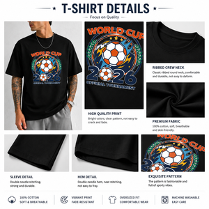 เสื้อยืดฟุตบอลลายกราฟิกผู้ชาย แขนสั้น ผ้าฝ้ายเจอร์ซีย์ พิมพ์ลายฟุตบอล เสื้อลำลอง สตรีทแวร์ เสื้อยืดฤดูร้อน โรงงานมาตรฐาน BSCI - Product Image 4