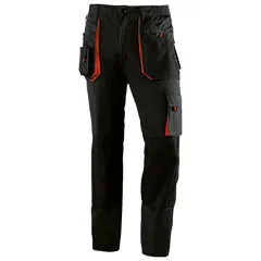 Pantaloni da Lavoro - 961 XS Top Range - Colore: Nero / Grigio / Arancione - Vita elasticizzata. Chiusura con cerniera e - Product Image 2