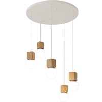 Plafonnier led suspendu en bois au design nordique moderne, éclairage d'intérieur, luminaire décoratif de plafond, idéal pour un salon