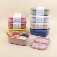 Boîte à lunch pour enfants au micro-ondes avec logo personnalisé écologique avec bouteille d'eau 800ml ensemble de boîte à lunch avec couvercle étanche pour adulte