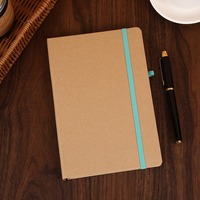 Carnets de notes kraft ligne A5 GF avec logo personnalisé cahiers de composition à couverture rigide lignée au collège avec sangle