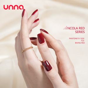 UNNA 9红色凝胶高品质美甲行业沙龙产品无HEMA无TPO紫外线凝胶指甲油专业美甲供应商 - Product Image 5