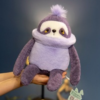 Peluche paresseux kawaii colorée, jouet en peluche doux, poupée animale en peluche, paresseux mignon à longues bras pour enfants, cadeau surprise d'anniversaire