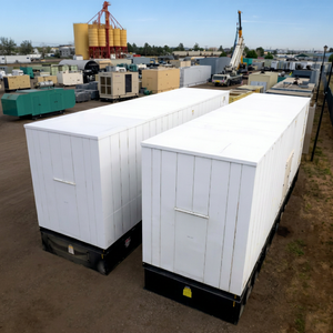 White Enclosed Industrial Diesel Generator Set 2500kW 277/480V <b>Three</b> Phase 4000A Circuit Breaker Container Type - Product Image 1