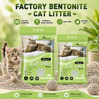 Litière pour chat en bentonite en vrac 10L, faible teneur en poussière, agglomération rapide, pour la distribution