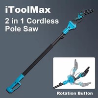 Longue poignée pôle tronçonneuse extérieure électrique télescopique batterie longue portée pôle ciseaux tronçonneuse jardin sécateur cisailles