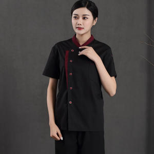 ชุดเชฟแขนสั้นผู้ชายระบายอากาศได้ดี, ชุดเชฟบางแขนสั้นชุดทานอาหารในห้องครัว - Product Image 3