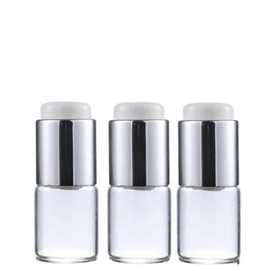 Frascos de Vidrio Transparente para Polvo Liofilizado de 5ml y 10ml, Botella Mixta con Tapa de Botón a Presión y Tapa de Rosca para Suero de Cuidado de la Piel, Superficie Serigrafiada - Product Image 5