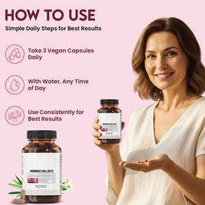 성인 여성의 자연 호르몬 지원, 갱년기 증상 완화, 유기농 비건 건강한 호르몬 균형, 핫플래시 완화 식이요법 - Product Image 4
