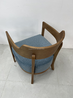 Fauteuil de salon en bois et tissu, chaise d'appoint en cuir pour la maison et le bureau