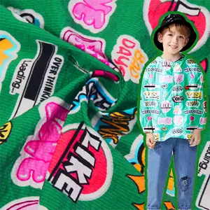 Super Selling High Quality 100% Polyester Anti-Static and Wrinkle Resistant Fabric Cartoon Print Pattern for Girls' Apparel