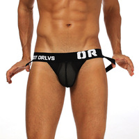 Sous-vêtements pour hommes personnalisés, string transparent en maille respirante, taille mi-haute, sexy, pour adolescents gays