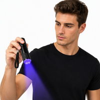 Lampe torche UV portable Tomsenda Mini 9 LED, détecteur de billets multifonction en aluminium, lanterne UV 395nm