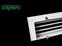 Grille de ventilation simple en aluminium thermolaqué, à lamelles monocouche, pour l'admission et la sortie d'air, pour système CVC, grille de plafond