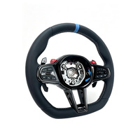 Volant en cuir et fibre de carbone avec surpiqûres personnalisées pour BMW G20 330i X3 G01 540i G30 M550i X5 G05 G80 M3 G82 M4 M240i