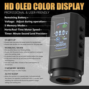 قلم طموح C2 mAh بدون كورليس موتور-شوط احترافي لاسلكي قابل للتعديل بمستوى 7 قلم لفن الجسم - Product Image 5