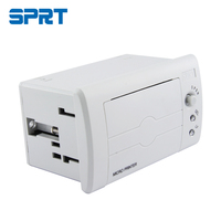 Imprimante thermique de tickets intégrée SPRT POS 58mm Micro 24V 3A à montage sur panneau, ligne RS232/parallèle/USB, garantie 1 an, en stock
