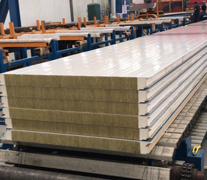 Panel Sándwich <span class=keywords><strong>de</strong></span> Lana <span class=keywords><strong>de</strong></span> Roca, Acero <span class=keywords><strong>de</strong></span> Color, Ignífugo, Aislamiento Térmico <span class=keywords><strong>para</strong></span> <span class=keywords><strong>Techos</strong></span> <span class=keywords><strong>de</strong></span> Almacenes, Talleres, Paredes Exteriores, Ecológico <span class=keywords><strong>y</strong></span> Moderno - Product Image 2