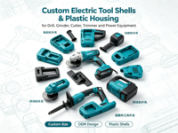 Boîtier personnalisé pour outils électriques et enceintes en plastique pour perceuse électrique, meuleuse, machine de découpe et outils de jardin