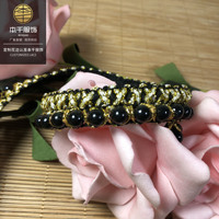 LEIXUSI Ruban de dentelle soluble dans l'eau avec fil doré de 1,5 cm, ruban tressé perlé pour la décoration de vêtements, accessoires de couture DIY