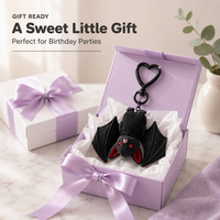 Porte-clés chauve-souris en peluche, adorable breloque chauve-souris noire en peluche avec fermoir cœur, jouet doux d'Halloween pour sac, porte-clés pour enfants, cadeaux de fête