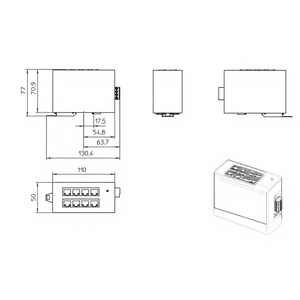 Commutateur Ethernet industriel non géré MT-FL SWITCH SFNB 8TX, nouvelle marque, 8 ports 10/100 Mbps, boîtier en aluminium, IP20, montage sur rail DIN - Product Image 5