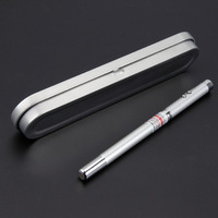 Antenne laser multifonction électronique 5-en-1 stylo pointeur télescopique Logo personnalisable ensemble de stylos à bille en métal produit de stylos à rouleau