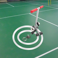JH-Mech Applicateur de ruban adhésif métallique commercial personnalisé avec base ergonomique à quatre roulettes, poignée inclinée et mécanisme à ressort