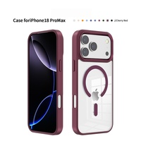 Coque de protection magnétique anti-chute transparente givrée pour iPhone 18 Pro, compatible avec iPhone 17, 16, 15, 14, 13