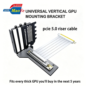 ชุดสายเคเบิลต่อขยายพร้อมขายึดติดตั้งแนวตั้งสำหรับการ์ดจอ MaoYe PCIe 5.0 ใช้ได้กับพีซีทุกชนิดและเซิร์ฟเวอร์ ไม่มีปัญหาความเข้ากันได้ มีสินค้าในสต็อก - Product Image 1