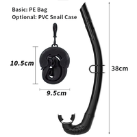 Tuba en silicone Songxin SC pour la plongée sous-marine et le snorkeling, 38 cm, confortable et durable, pour un usage unisexe