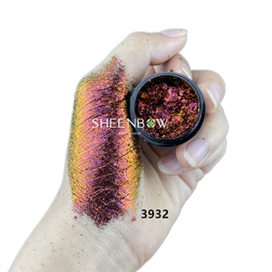 Pour Sheenbow Chameleon Cosmetic Flakes <span class=keywords><strong>Color</strong></span> Shifting Aléatoire Cut Glitter Pigment en vrac - Product Image 5