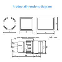 Bouton-poussoir électronique en métal éclairé par LED 16 mm 5 broches 1NO1NC 24V 5A, momentané ou à verrouillage automatique, pour démarrage/arrêt, jeux d'arcade