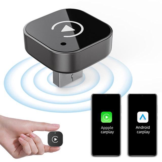 Plug and Play Auto Connect Easy Setup Portable Car Radio Android Auto Adapter Wireless Carplay Adapter Carplay