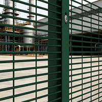 Système de clôture de sécurité anti-escalade 358 personnalisé, en maille galvanisée à chaud avec revêtement PVC, couleurs sur mesure pour les sites de prisons, aéroports et gares ferroviaires