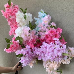 O-312 Faux Japonais Blanc Soie Fleur Artificielle Branches De Fleurs De <span class=keywords><strong>Cerisier</strong></span> pour Décor De Mariage Arbre De Fleurs De <span class=keywords><strong>Cerisier</strong></span> - Product Image 5