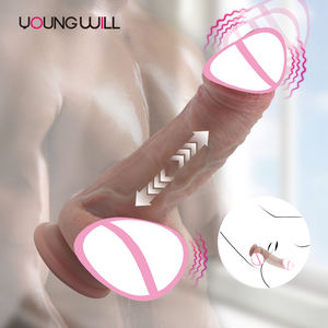 Consolador de material de silicona al por mayor con sensación de tacto real flexible y 1-1 pene de duplicación para amantes y lesbianas - Product Image 4