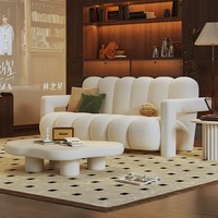 Art minimaliste canapé velours banc fauteuil cadre en bois meubles de salon chaise longue négociation canapé Table basse ensemble