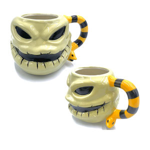Coffin Salt & Pepper Shakers Pesadilla antes de Navidad Taza esculpida de cerámica 3D Oogie Bookie Face 20 onzas para fiestas - Product Image 6