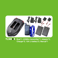 Skywolf TL380 Dual Hull 12 GPS Nest Points Sonar Fish Finder Autopilot Baitboat untuk Memancing di Laut